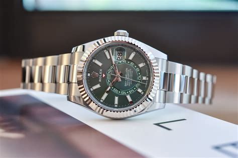 rolex green dweller|Rolex sky dweller price chart.